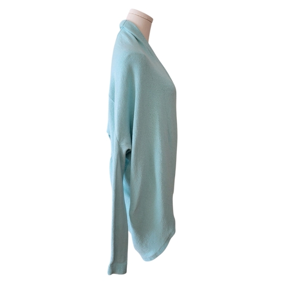 Lilly Pulitzer Aqua Cotton Fleece Open Cardigan Sweater Size XS - Picture 2 of 4